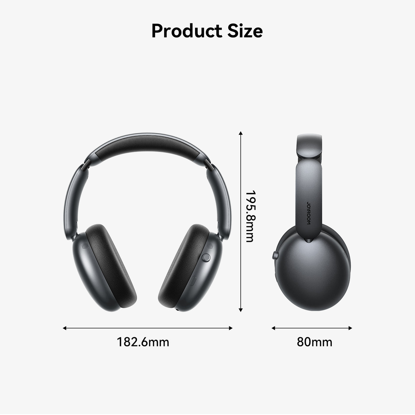 JR-JH1 Hybrid ANC Wireless Headphones-Black