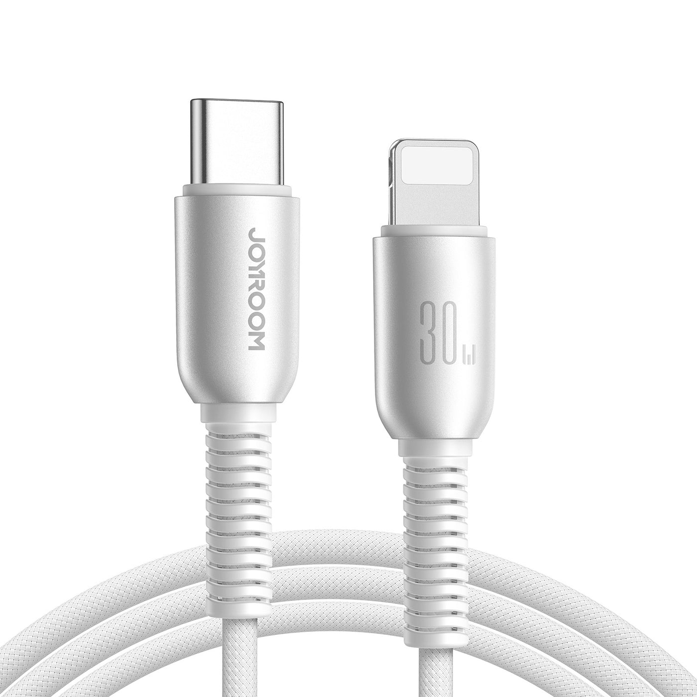 S-A51 Type-C to Type-C 60W/Type-C to Lightning 30W/Lightning 3A/Type-C 3A Cable 1.2m Light grey