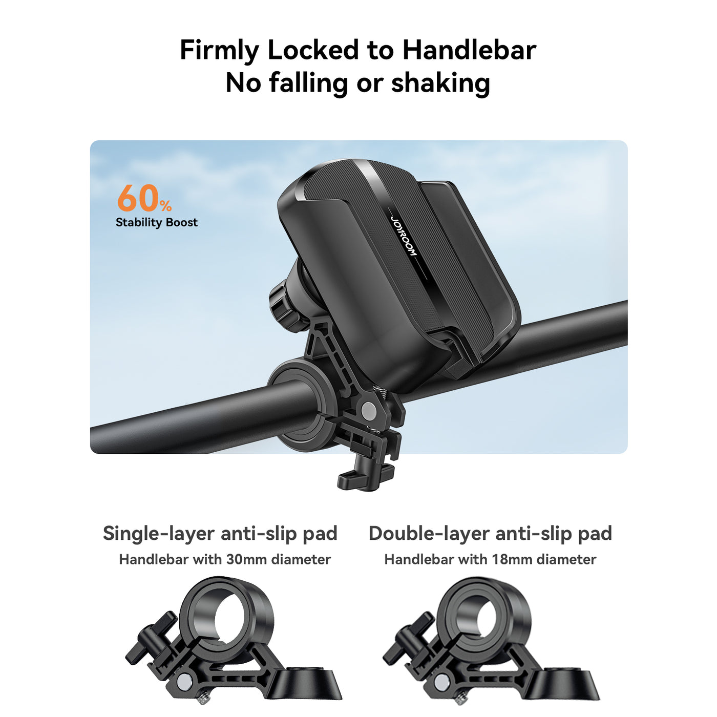 JR-ZS431 Bike Phone Mount Holder-Black