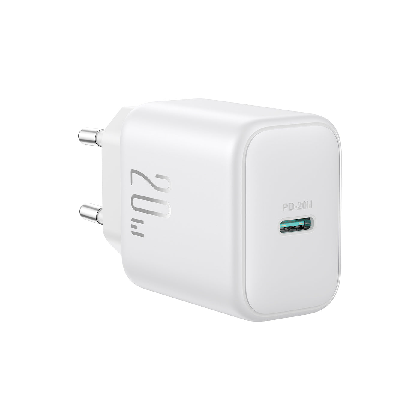 JR-TCF20 PD 20W Charger-White (EU/UK)+C to C/C to L Cable 1m