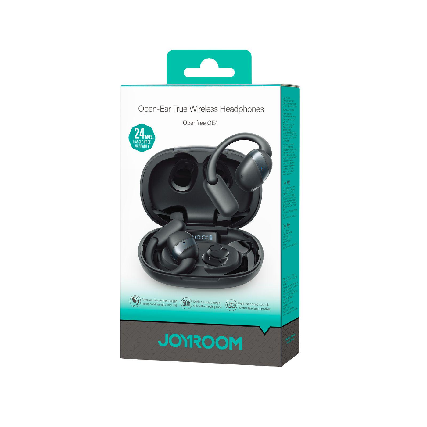 JR-OE4 Open-Ear True Wireless Headphones-Black