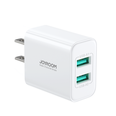 JR-TCN04 2.1A 2USB Charger EU/UK/US