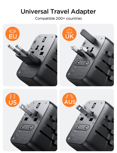 JR-TCW01 17W Universal Travel Adapter-Black