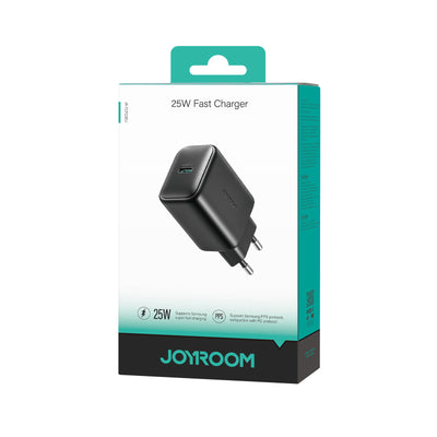 JR-TCF23 25W PD Charger-Black (EU/UK)+C to C Cable 1m