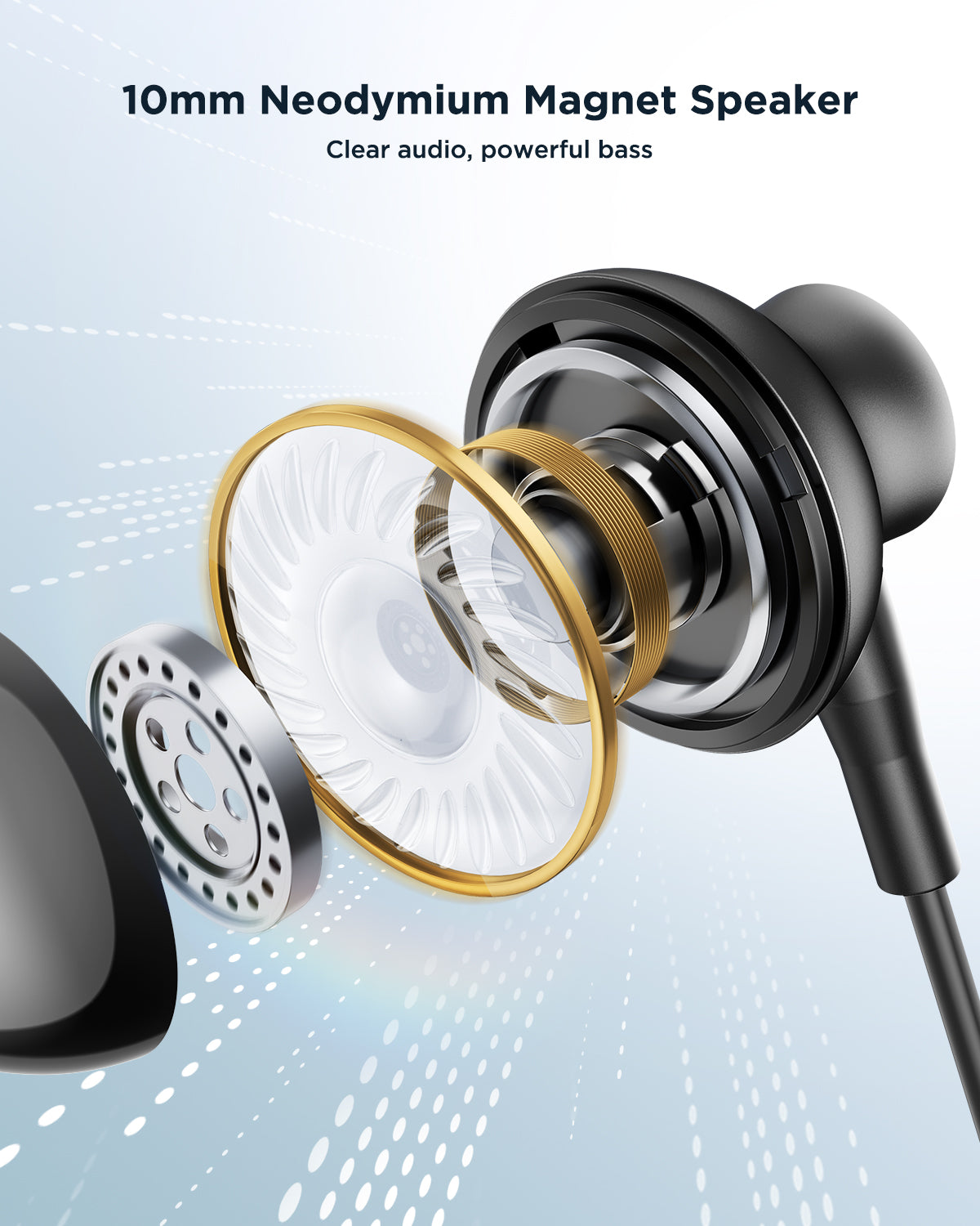 JR-EC07 TYPE-C Series Half In-Ear Wired Earphones