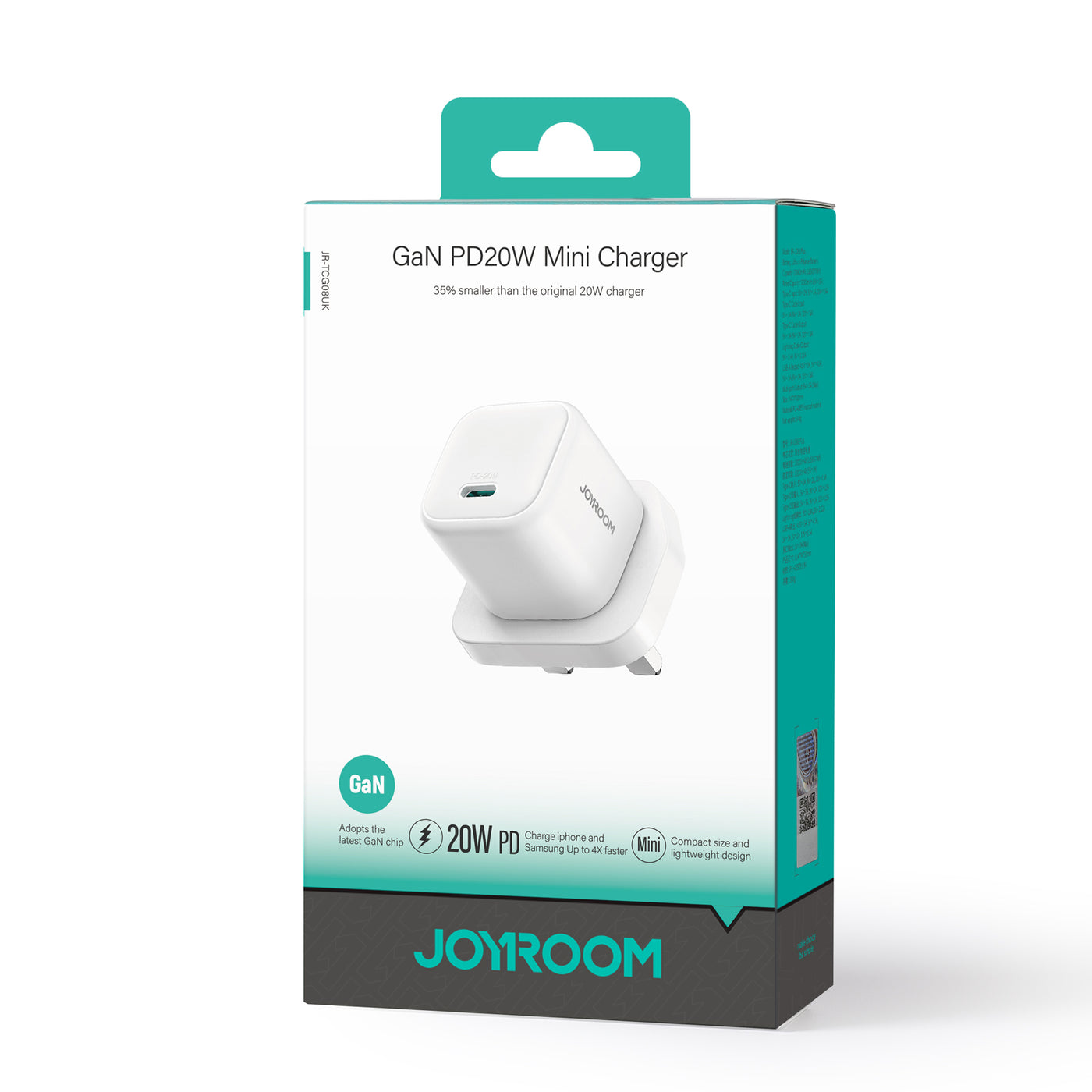 JR-TCG08 GaN PD20W mini Charger-White (EU/UK)