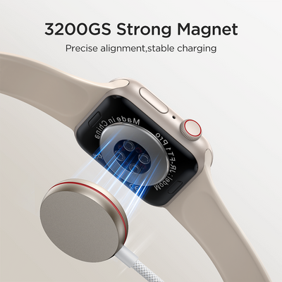 S-IW012 2-in-1 iP Watch Magnetic Charger+30W Fast Charging Cable (USB-C) 1.5m-White