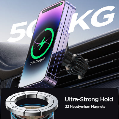 JR-ZS240 Pro magnetic wireless car charger-Black