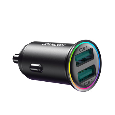 JR-CCN03 2USB 24W 2USB mini Metal Car Charger