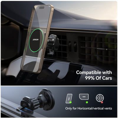 JR-ZS412 Magnetic Wireless Car Charger Holder-Black