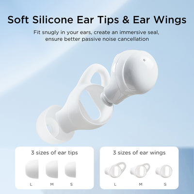 JR-TS2 True Wireless Sleep ANC Earbuds-White