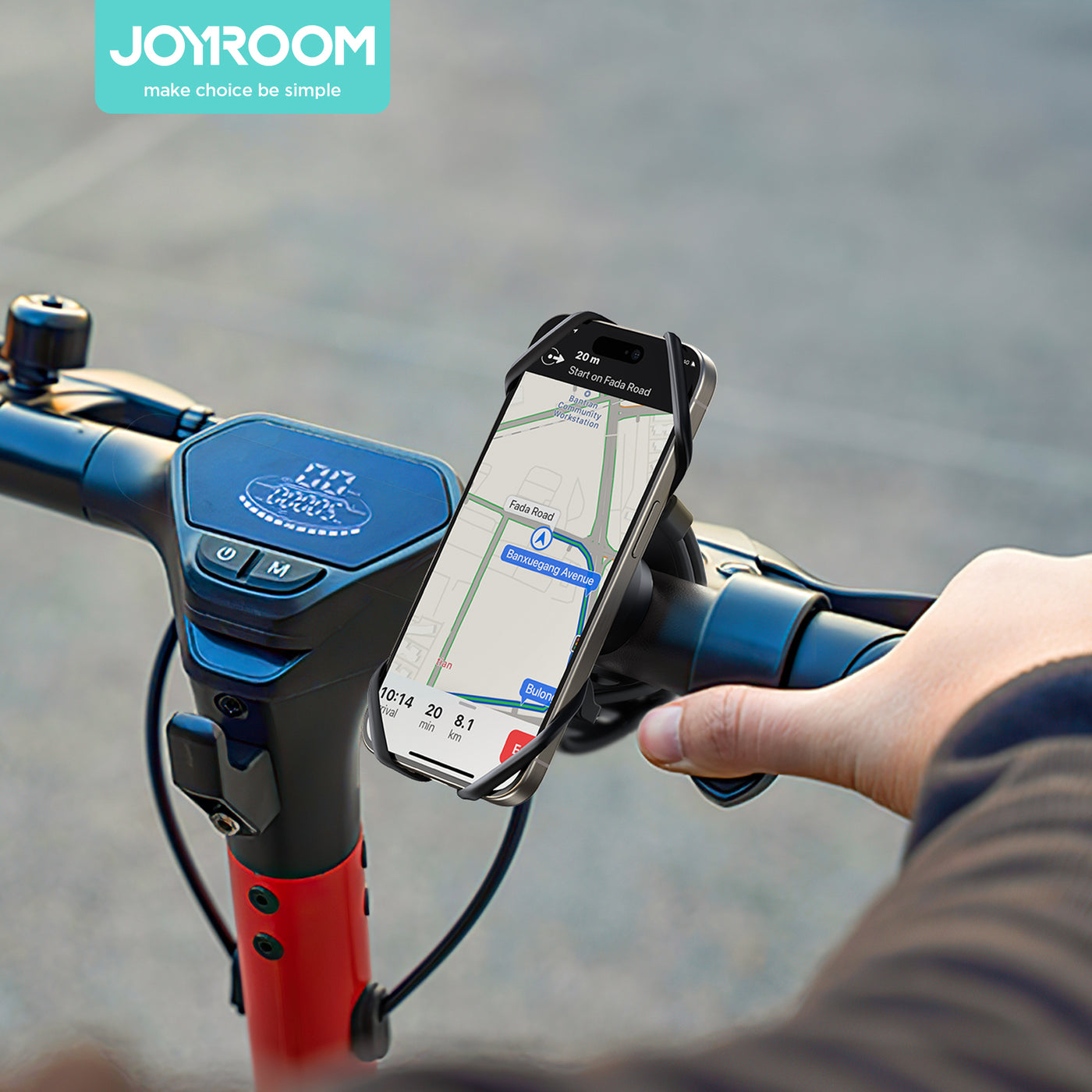 JR-ZS382 Silicone Bike Phone Mount Holder-Black