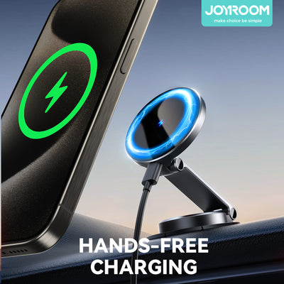 JR-ZS408 Magnetic Wireless Car Charger Holder-Black