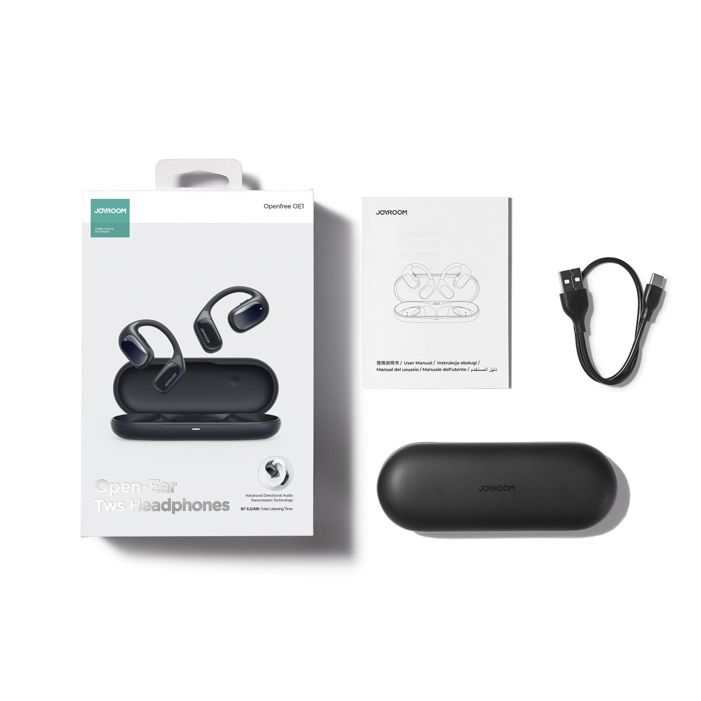 JR-OE1 Open-Ear True Wireless Headphones