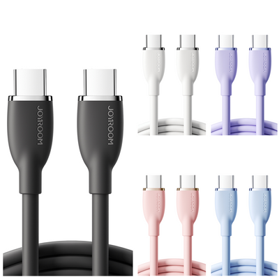 SA29-CL3/SA29-CC5 Silicone Cable Type-C to Lightning 30W/Type-C to Type-C 100W 1.2M/2M