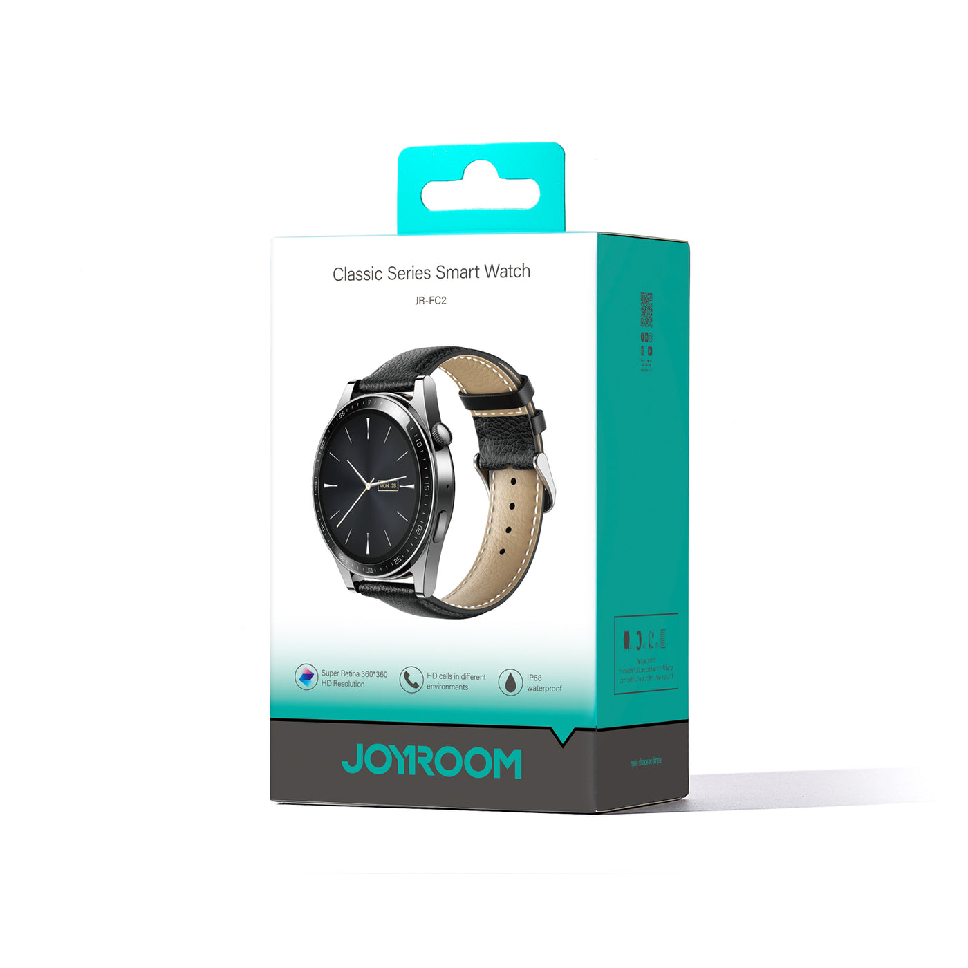 JR-FC2  Classic Waterproof IP68 Classic Series Smart Watch (Make/Answer Call) With Leather Straps