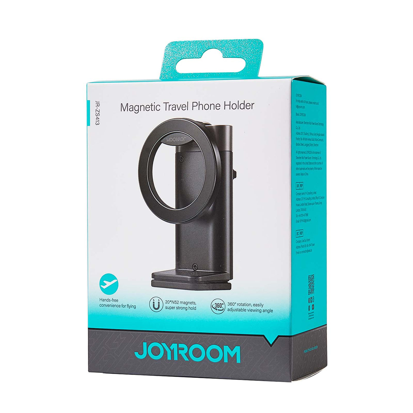 JR-ZS413 Magnetic Travel Phone Holder -Black