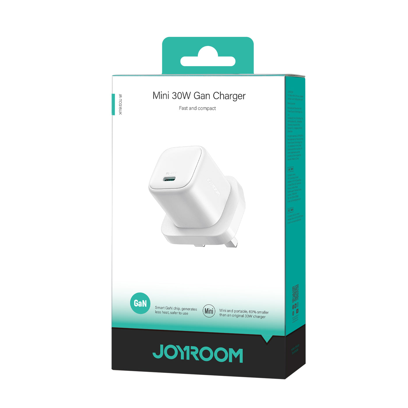 JR-TCG15 30W PD mini GaN Charger white