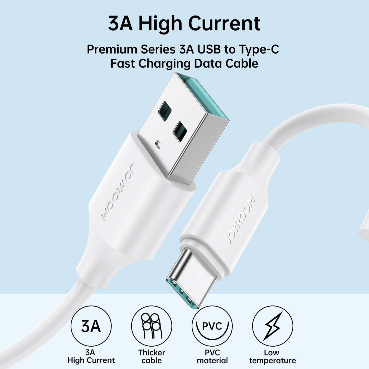 S-UC027A9 3A Type-C cable 0.25M/1M/2M