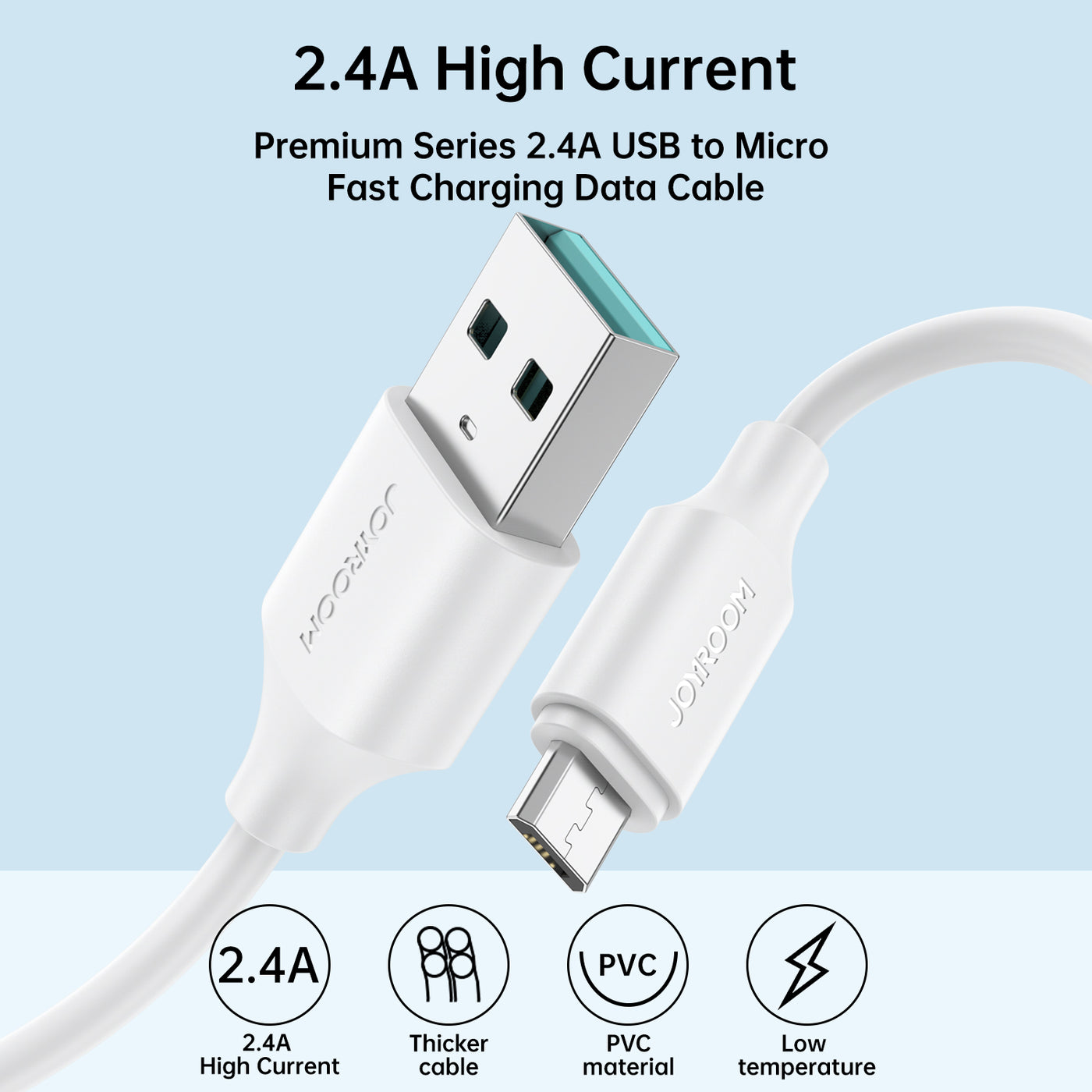 S-UM018A9 2.4A Micro cable 0.25M/1M/2M