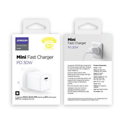 L-P301 PD 30W Mini intelligent fast charger EU/UK