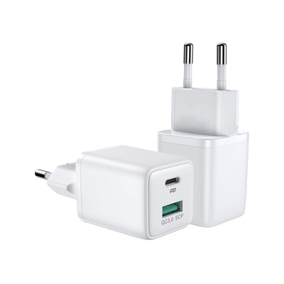 L-QP303 30W Mini intelligent dual port fast charger  (PD+QC3.0) EU/UK/CN