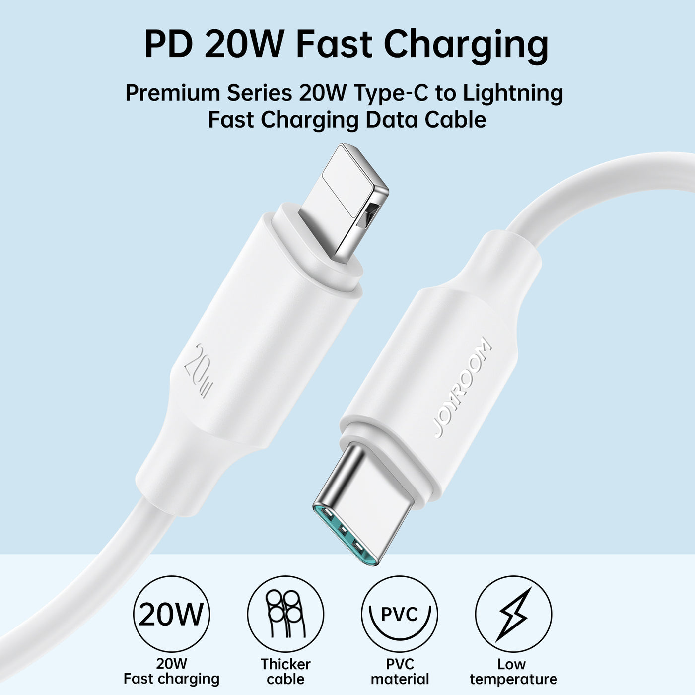 S-CL020A9 20W Type-C to Lightning cable 0.25M/1M/2M