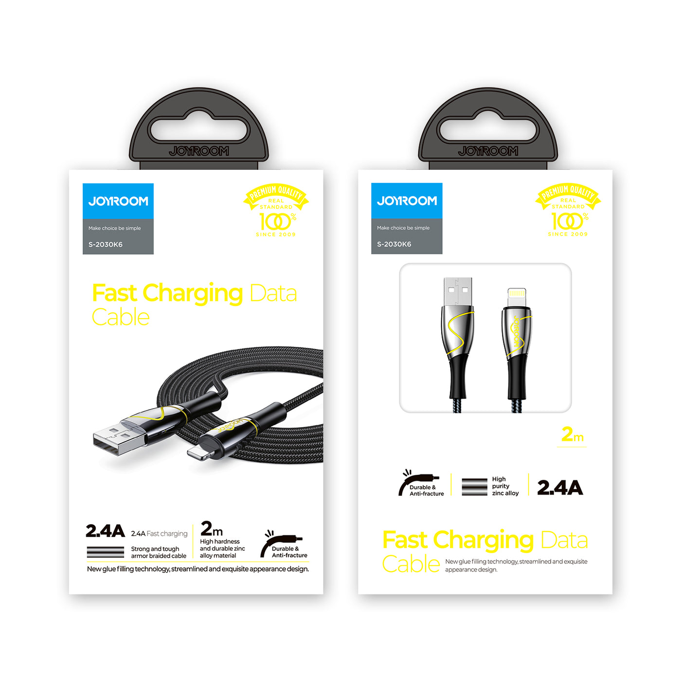 S-1230K6/S-2030K6 1M/2M charge/transmission Type c lightning data cable