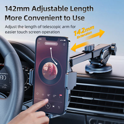 JR-ZS299 Dual-Coil Wireless Car Charger Holder with LED