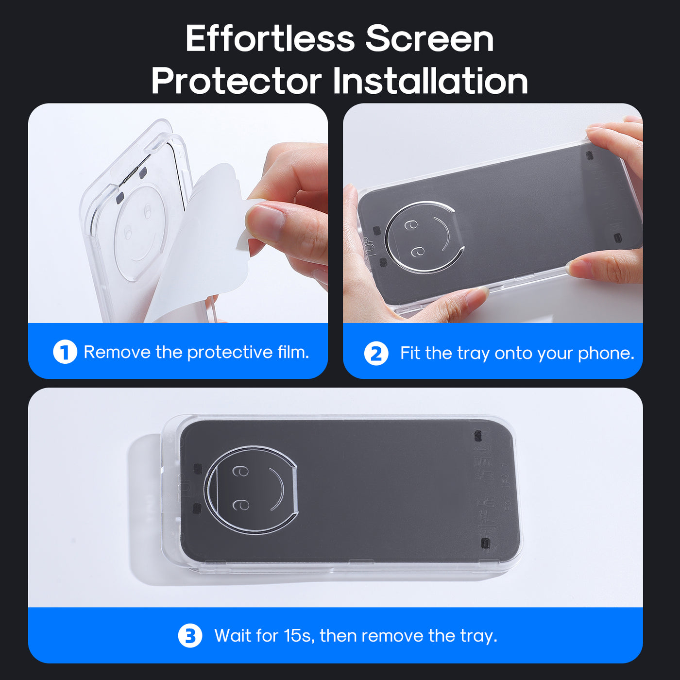 Installation tool with 2.5D Full cover Film Screen Protector for iPhone