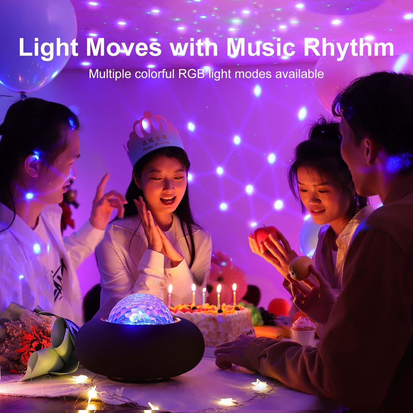 JR-MS02 Maya Series Colorful Ambience Lights Bluetooth speaker