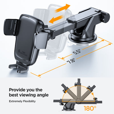 JR-ZS243 Wireless Car Charger Mount holder air vent & dashboard