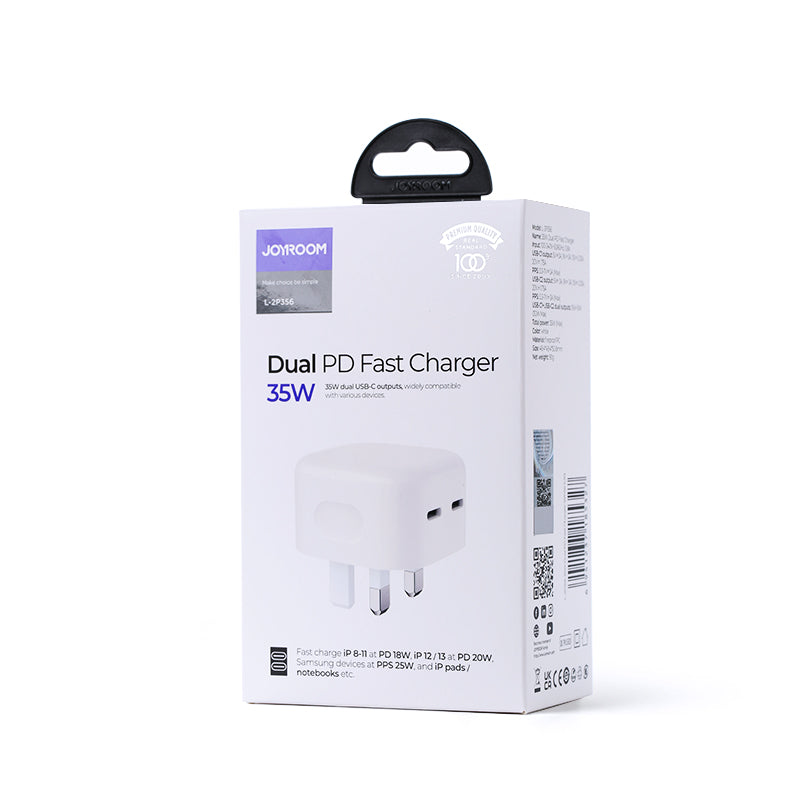 L-2P356 35W Mini intelligent dual-port fast PD Charger UK