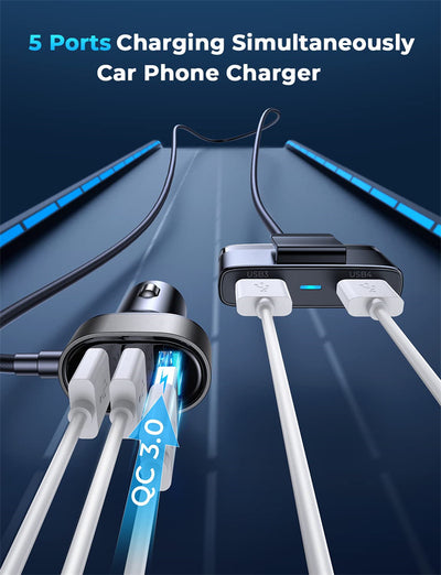 JR-CL03 Pro 45W 5-Port USB Car Charger