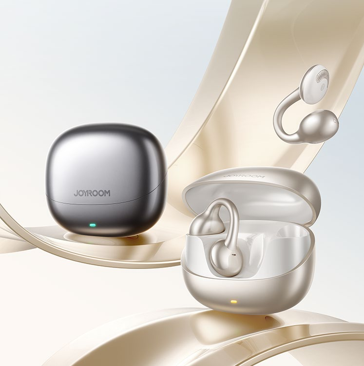 JOYROOM JR-OE3 Pro Openfree series open-ear AI wireless earbuds with L-shaped ear hook and AI translation
