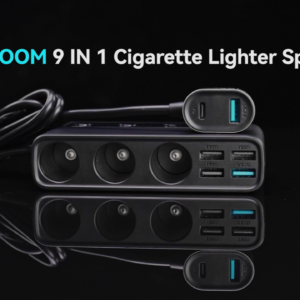 JOYROOM dual port USB C fast car charger lifestyle display