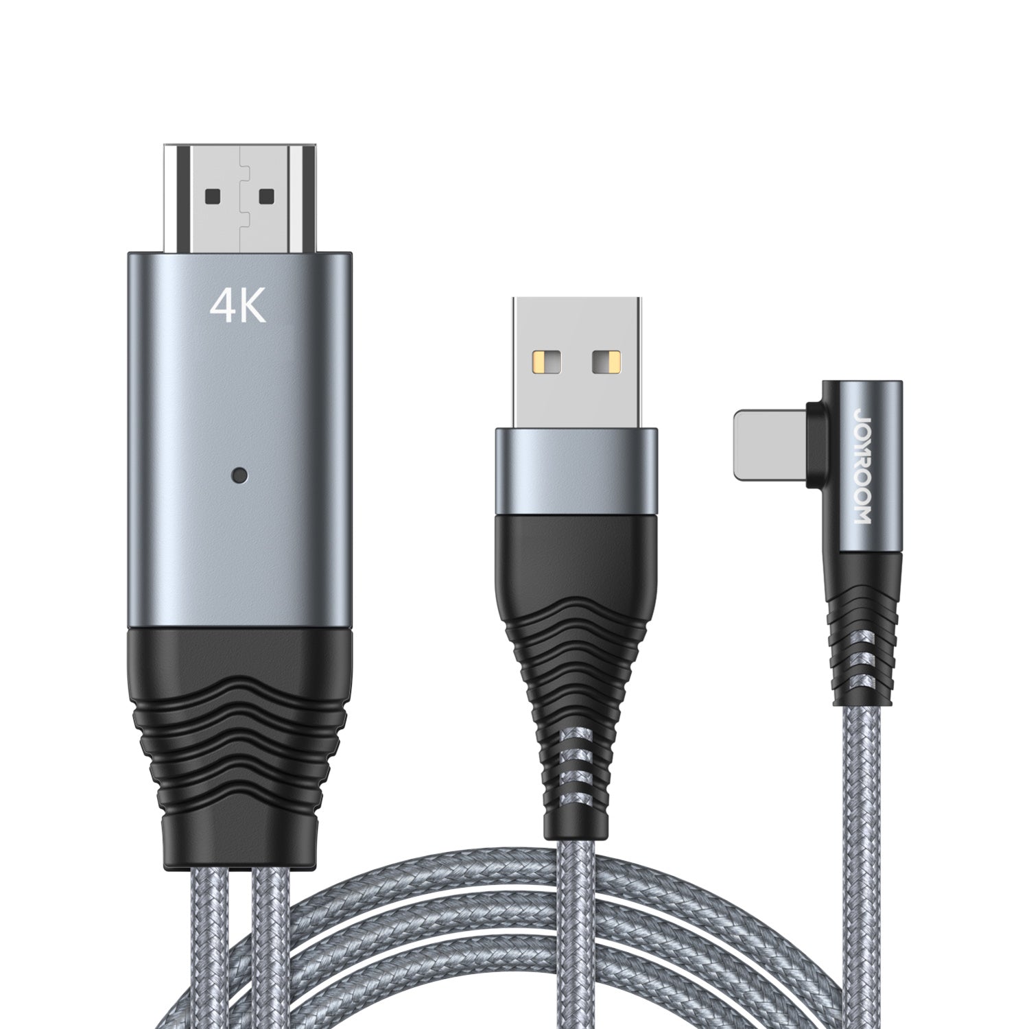 SY-35L1 Lightning to HDMI 4K mirroring cable 3m-gray