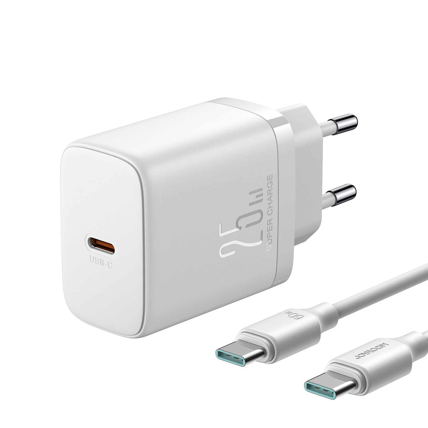 TCF11 PD 25W Mini intelligent fast charger with C TO C cable  EU/UK/US