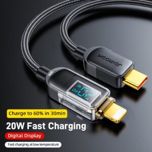 S-CL020A4 20W Digital Display Fast Charging Data Cable 1.2m Type c to Lightning Cable