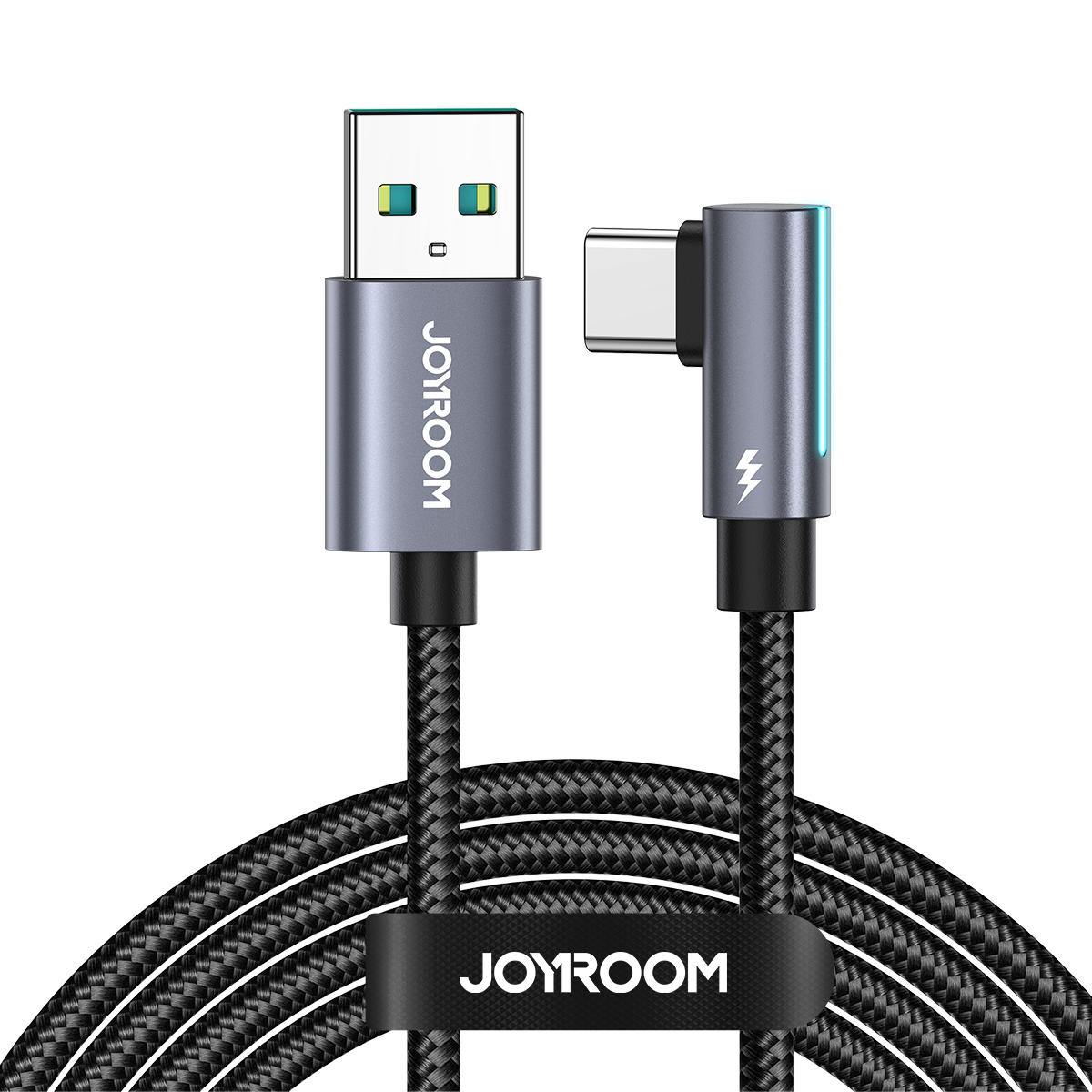 S-AC027A17/S-AL012A17 3A/2.4A Type-C/Lightning Right Angle Fast Charging Data Cable 1.2M/2M