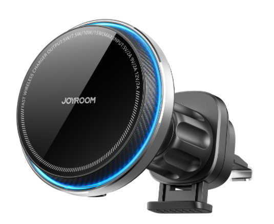 JR-ZS387 Cooling Fan Magnetic Wieless Car Charger Mount-Black