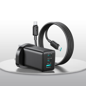 GaN Ultra TG10 65W 2C1A Fast Charger-Black+100W C to C Cable 1.2m
