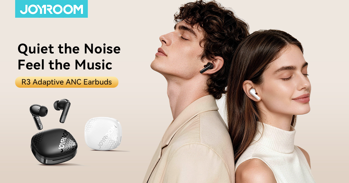 R3 Adaptive Noise-Canceling Bluetooth Earbuds, Black (AI)8