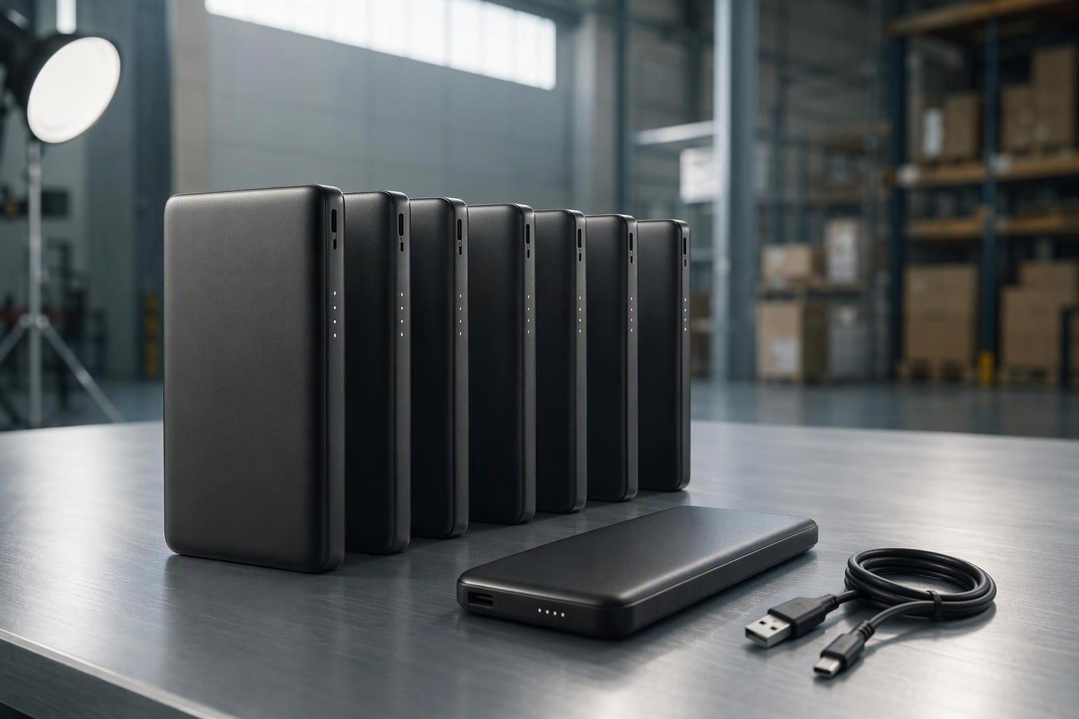 JOYROOM power banks in magnetic wireless, fast-charging and high-power display series arranged for a B2B wholesale portfolio